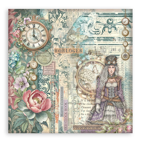 Stamperia Single-Sided Paper Pad 12"x12" 22/Pkg-Gardens of Time - 5A003N8K-1HJP2