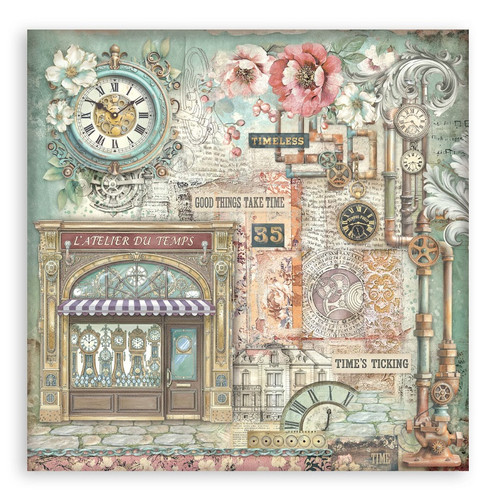 Stamperia Single-Sided Paper Pad 12"x12" 22/Pkg-Gardens of Time - 5A003N8K-1HJP2