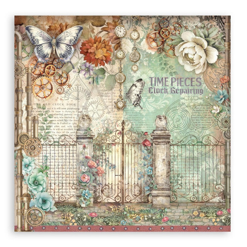 Stamperia Single-Sided Paper Pad 12"x12" 22/Pkg-Gardens of Time - 5A003N8K-1HJP2