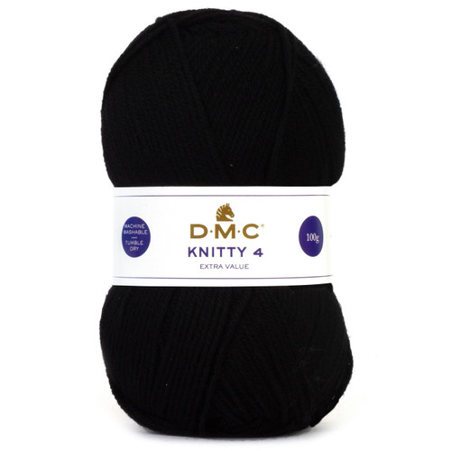 DMC Knitty 4 yarn-Black - 5A003Q8V-1HKXZ - 0077540925308