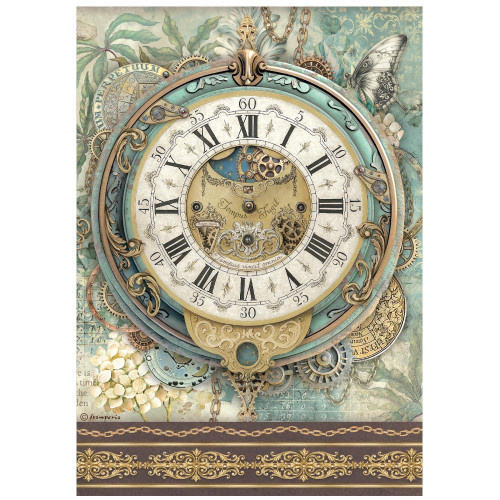 Stamperia Gardens of Time Rice Paper Sheet A4-Big Clock - 5A003N7W-1HJP9 - 5993110051565