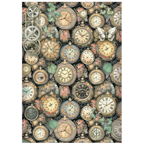 Stamperia Rice Paper A4 6/Pkg-Gardens of Time - 5A003N8P-1HJPC