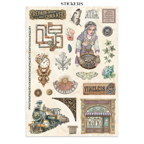 Stamperia Bundle: Junk Journal & Rub On Kit-Gardens of Time - 5A003N88-1HJPF