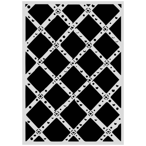 Stamperia Stencils A3 11.7" x 16.5"-Diamond Grid Pattern - 5A003N7S-1HJPG