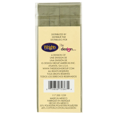 3 Pack - Wrights Single Fold Bias Tape .5"X4yd-Leaf - 117-200-1239 3 Pack - Wrights Single Fold Bias Tape .5"X4yd-Leaf - 117-200-1239