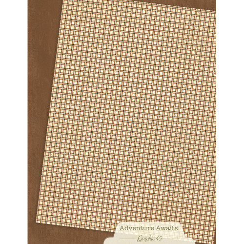 Graphic 45 Patterns & Solids Collection Pack 8.5"X11"-Adventure Awaits - 5A003RH2-1HMX2