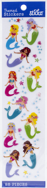 12 Pack - Sticko Stickers-Mermaids - E8600127 - 015586001273