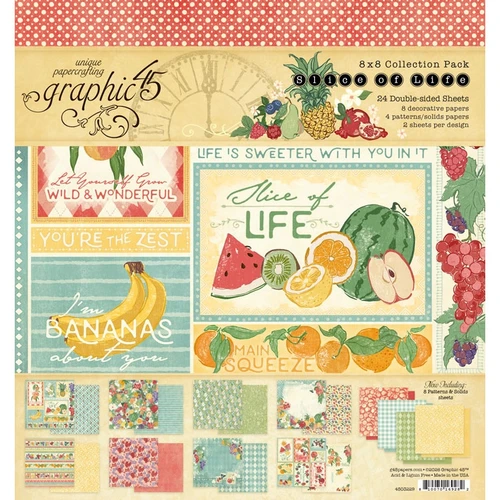 Graphic 45 Collection Pack 8"X8"-Slice of Life - 5A003RGT-1HMWX - 810070169282