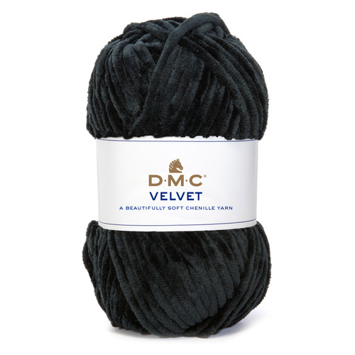 DMC Velvet Yarn-Black - 5A003Q8Q-1HKW7 - 0077540944996