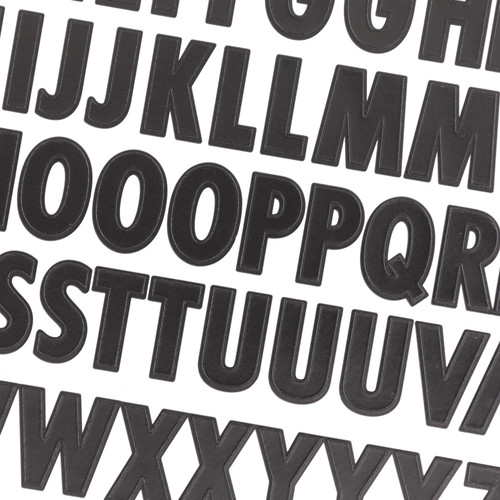 6 Pack - Sticko Alphabet Stickers-Black/Gold/Silver Futura - E5238396