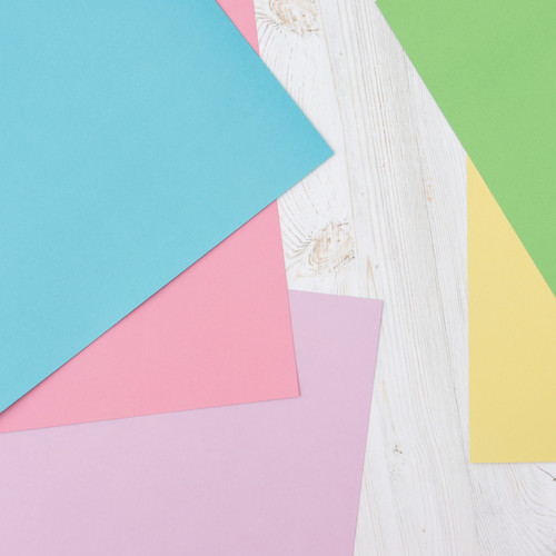 3 Pack - Colorbok 66.5lb Smooth Cardstock 8.5"X11" 50/Pkg-Pastel, 5 Colors/10 Each - 61191E