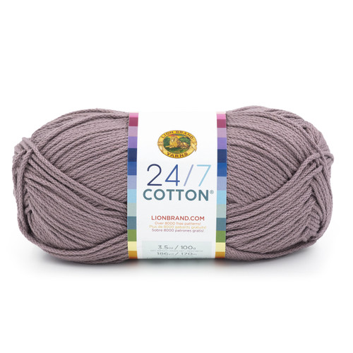 Lion Brand 24/7 Cotton Yarn-Vintage Lilac - 761-1G9M7 - 023032132822