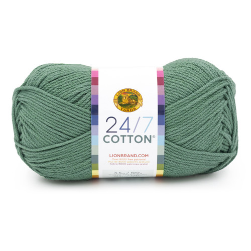 Lion Brand 24/7 Cotton Yarn-Spruce - 761-1G9M9 - 023032132815