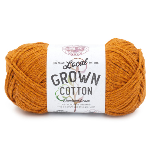Lion Brand Local Grown Cotton Yarn-Pumpkin - 667-133 - 023032139012