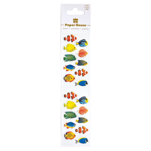 Paper House Decorative Stickers-Tropical Fish - ST2362E - 767636848917