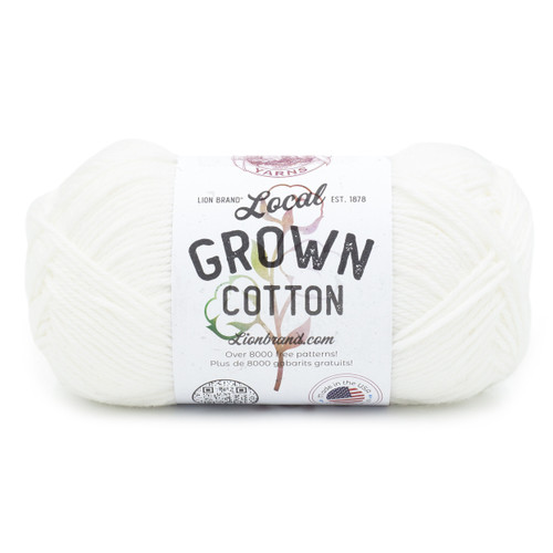 Lion Brand Local Grown Cotton Yarn-White - 667-100 - 023032138909
