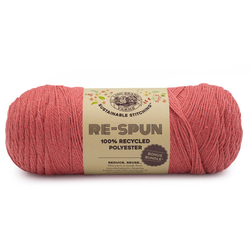 Lion Brand Re-Spun Bonus Bundle Yarn-Cranberry - 126-138 - 023032113043