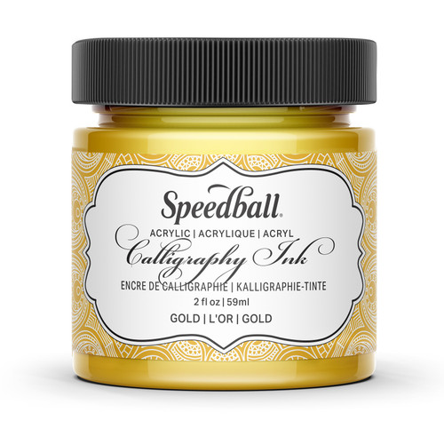 3 Pack - Speedball Super Pigmented Calligraphy Ink 2oz-Gold - SB31-55 - 651032031557