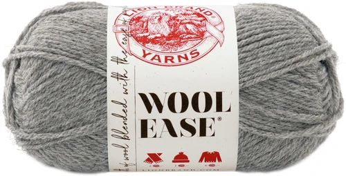 3 Pack - Lion Brand Wool-Ease Yarn-Grey Heather - 620-151 - 023032621517