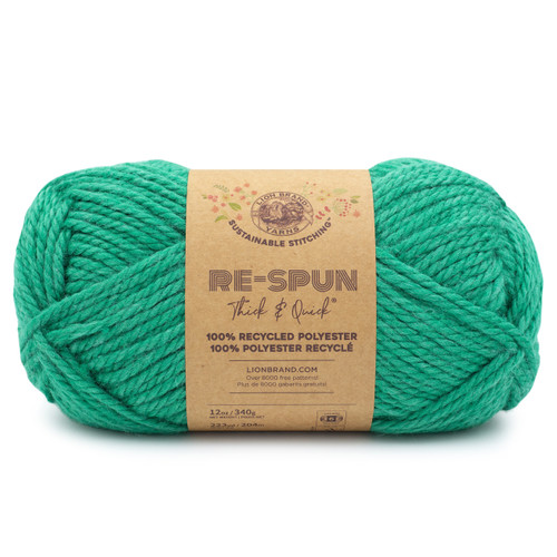 Lion Brand Re-Spun Thick & Quick Yarn-Jade - 843-176 - 023032113654