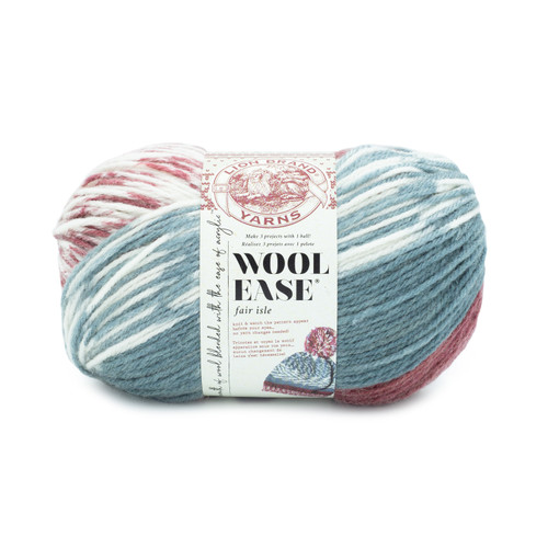 Lion Brand Wool-Ease Fair Isle Yarn-Rose/Blossom - 629-206BZ - 023032120867