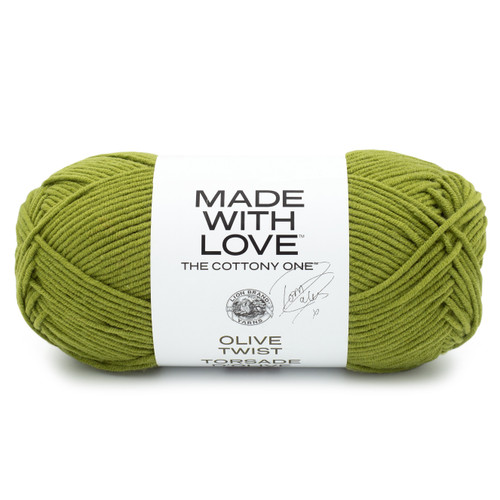 Lion Brand Tom Daley - The Cottony One Yarn-Olive Twist - 3040-130 - 023032129099