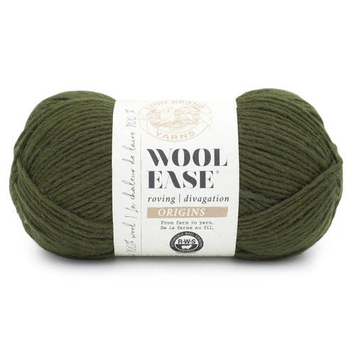 Lion Brand Wool-Ease Roving Origins Yarn-Olive - 647-172 - 023032137087