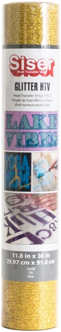 Siser Glitter Htv Vinyl 11.8"X36" Roll-Gold - MIGL11X-83612 - 854209008158