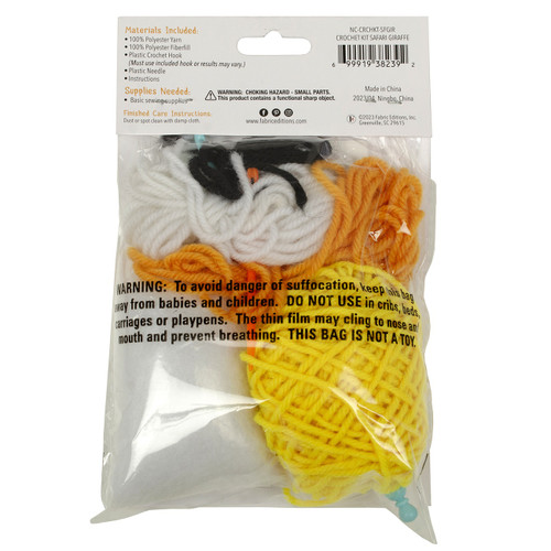 Fabric Editions Mini Crochet Kit-Giraffe 3:X3.5" - CRCHKTMI-SFGIR