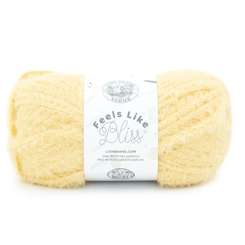 Lion Brand Feels Like Bliss Yarn-Buttercup - 153-158 - 023032134901