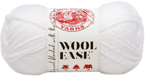 3 Pack - Lion Brand Wool-Ease Yarn-White Glitter - 620-301 - 023032623016