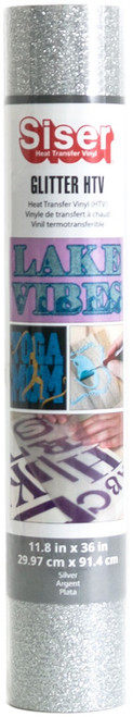 Siser Glitter HTV Vinyl 11.8"X36" Roll-Silver - MIGL11-83613 - 854209008141