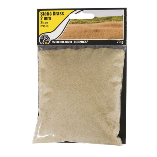 Woodland Scenics Static Grass 2mm-Straw - FS616 - 724771006169