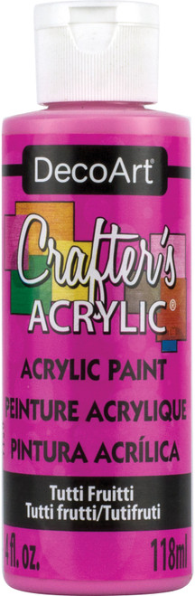 DecoArt Crafter's Acrylic Paint 4oz-Tutti Fruitti - Pink - DCA10-120 - 766218049629
