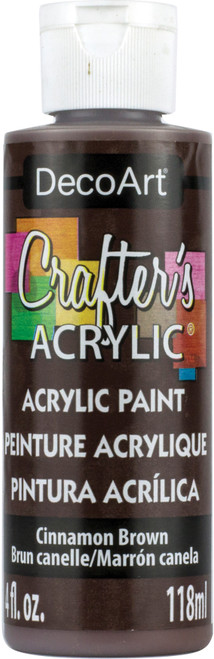 DecoArt Crafter's Acrylic Paint 4oz-Cinnamon Brown - DCA10-12 - 766218013606