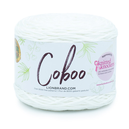 Lion Brand Coboo Yarn-White - 835-100 - 023032025599