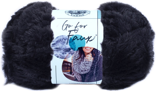 Lion Brand Go For Faux Yarn-Black Panther - 322-208 - 023032025896