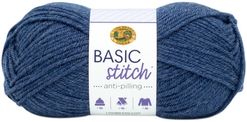 Lion Brand Basic Stitch Anti-Pilling Yarn-Deep Denim Heather - 202-406 - 023032080956