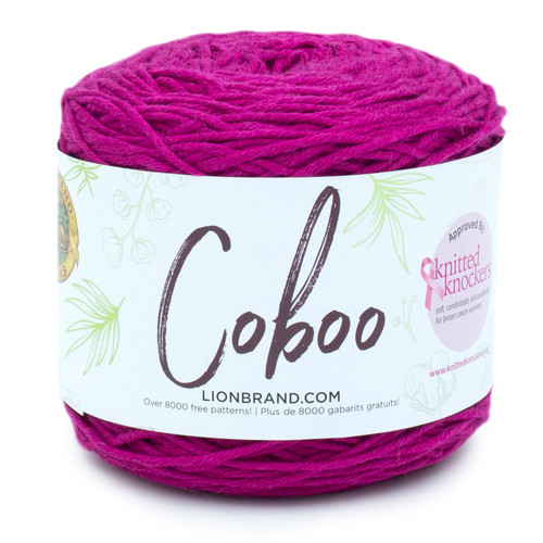 Lion Brand Coboo Yarn-Magenta - 835-144 - 023032025476