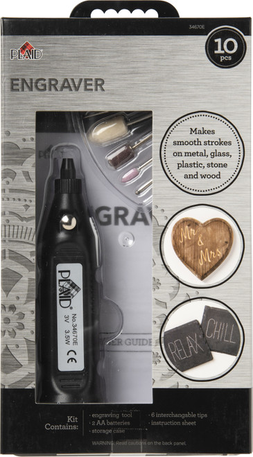 Plaid Engraver Tool Battery Operated- - 34670E - 028995346705