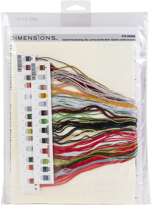 Dimensions Counted Cross Stitch Kit 16" Long-Santa's Truck Stocking - 8986
