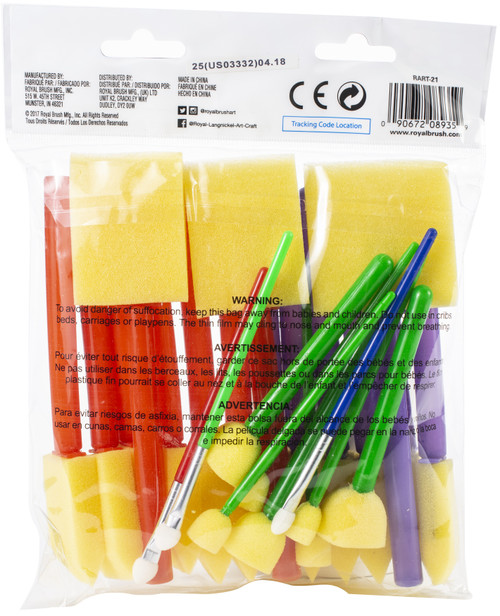 Kids Sponge Pack 25/Pkg- - RART21