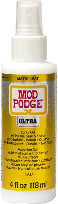 Plaid Mod Podge Ultra Matte Spray On Glue & Sealer-4oz - CS44637C - 028995526930