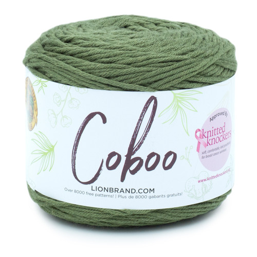 Lion Brand Coboo Yarn-Olive - 835-132 - 023032056388