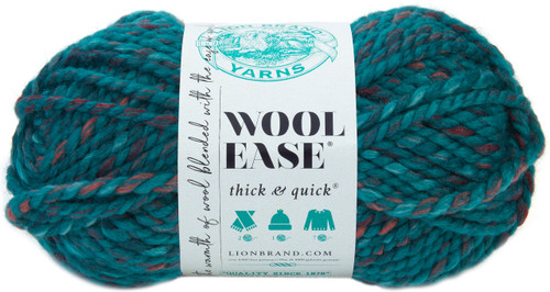 Lion Brand Wool-Ease Thick & Quick Yarn-Deep Lagoon - 640-623 - 023032646237