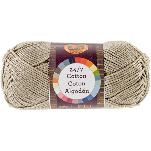 Lion Brand 24/7 Cotton Yarn-Taupe - 761-122
