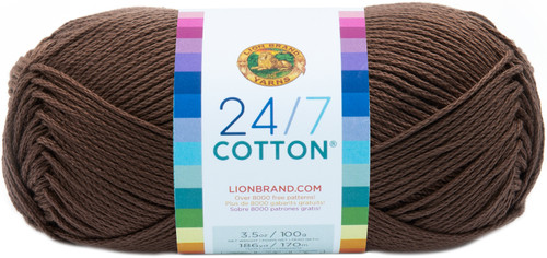 Lion Brand 24/7 Cotton Yarn-Cafe Au Lait - 761-126 - 023032017471