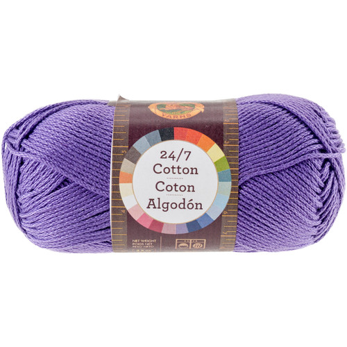 Lion Brand 24/7 Cotton Yarn-Purple - 761-147