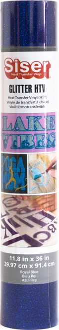 Siser Glitter Htv Vinyl 11.8"X36" Roll-Royal Blue - MIGL11X-83603 - 852886007150