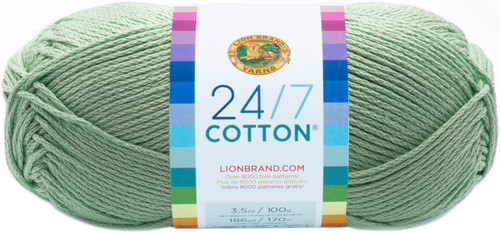 Lion Brand 24/7 Cotton Yarn-Mint - 761-156 - 023032016221